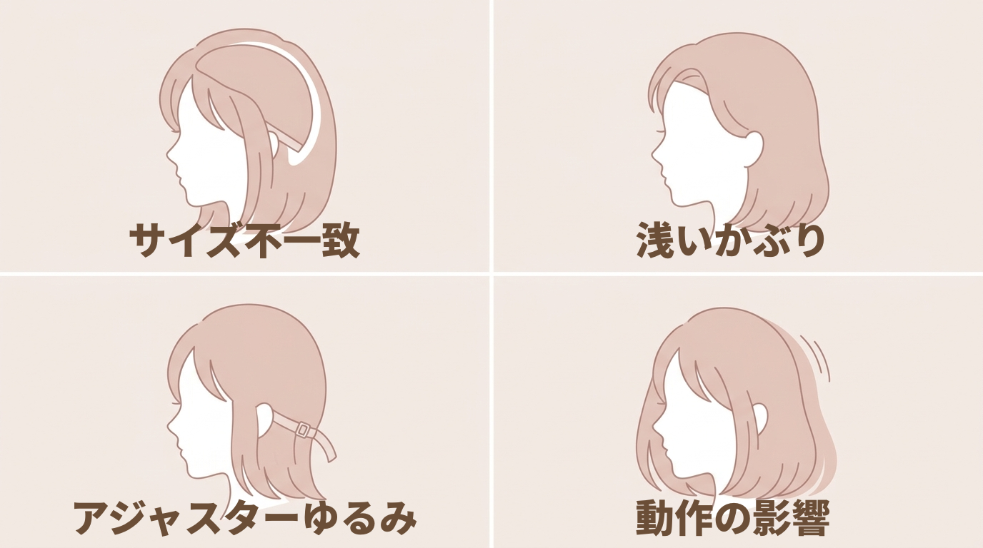ウィッグがずれる主な4つの要因