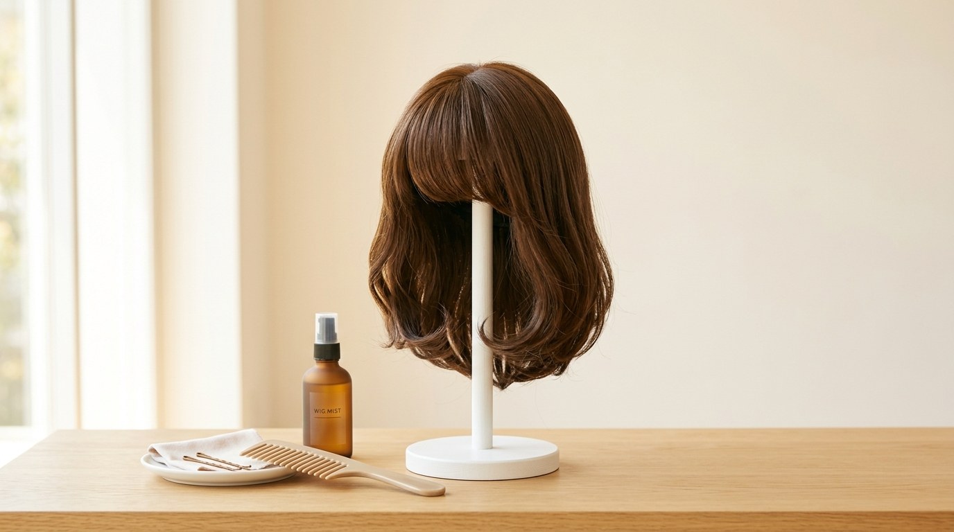 ウィッグをつけたまま寝てもいい?就寝時の正しい扱いと翌朝の手順