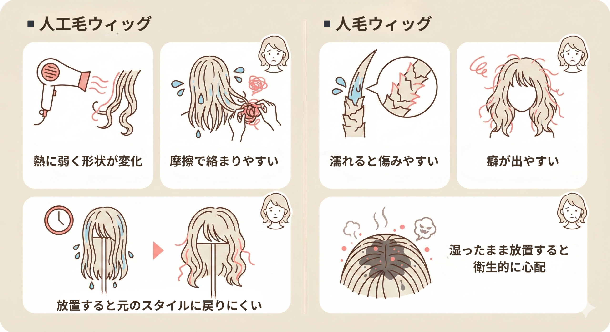 ウィッグの乾かし方が大切な理由