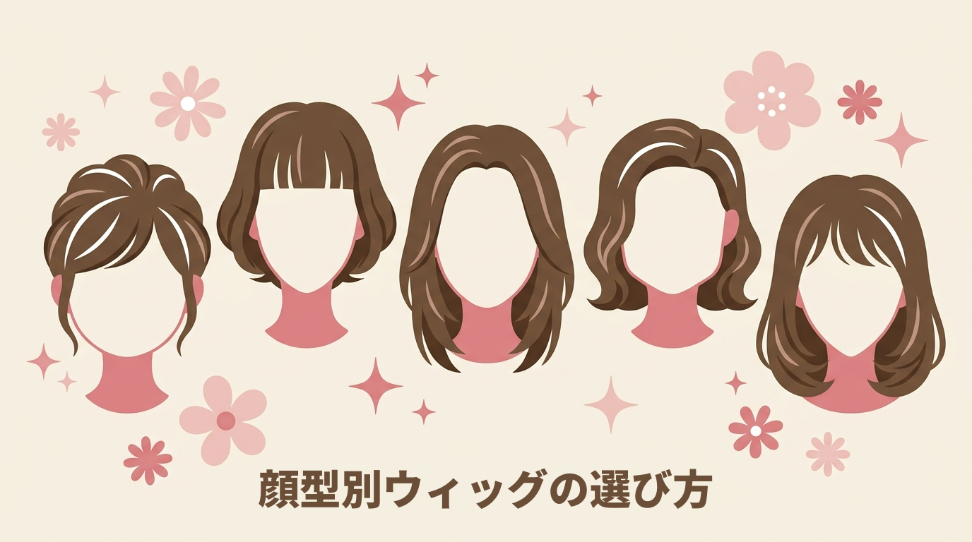顔型別ウィッグの選び方