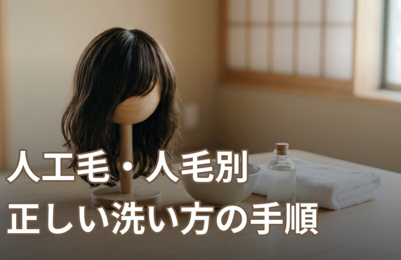 ウィッグの洗い方：人工毛・人毛別の手順と、やりがちなNGをまとめて解決