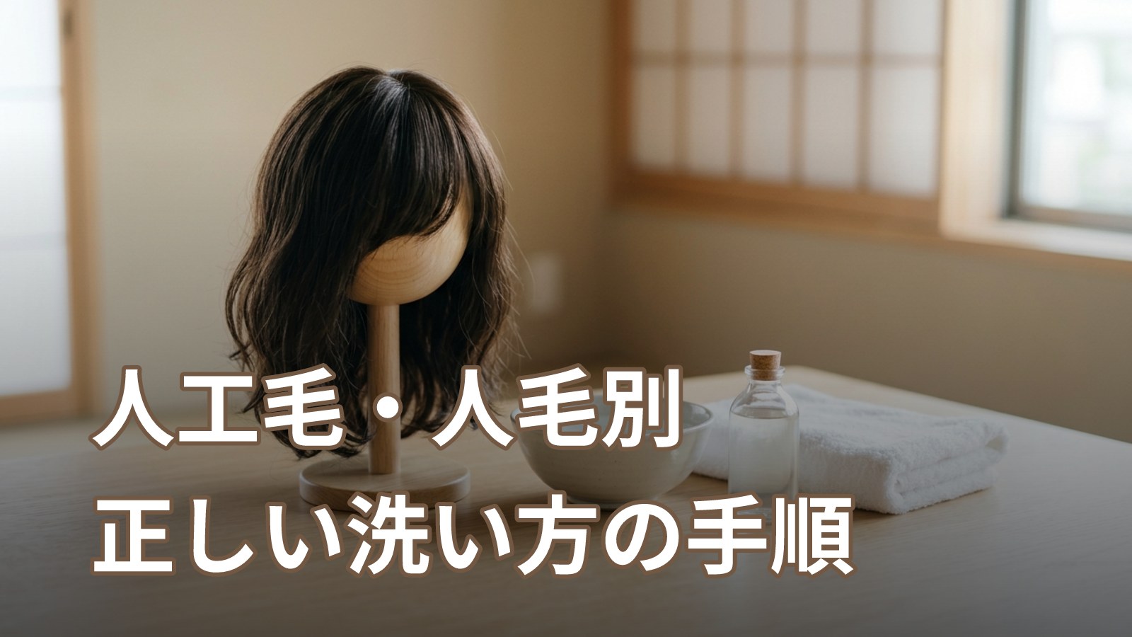 ウィッグの洗い方：人工毛・人毛別の手順と、やりがちなNGをまとめて解決
