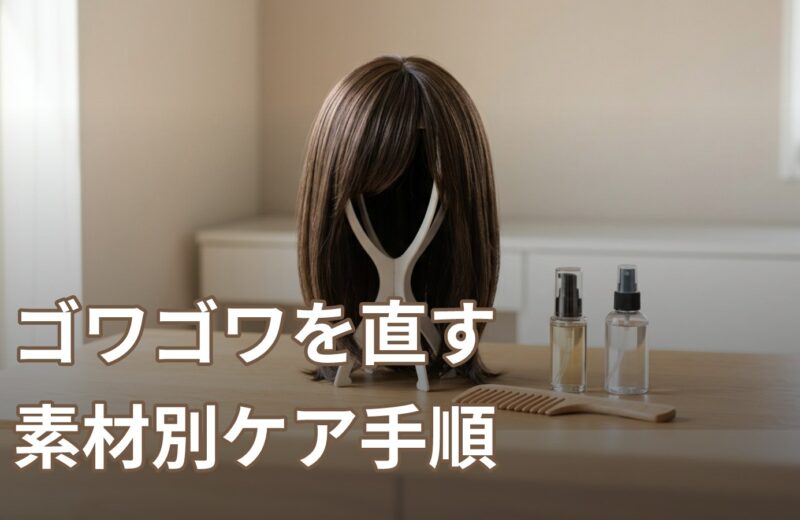 ウィッグがゴワゴワになったときの戻し方｜素材別の原因と自宅でできるケア手順