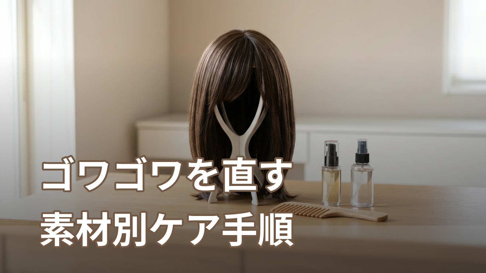 ウィッグがゴワゴワになったときの戻し方｜素材別の原因と自宅でできるケア手順