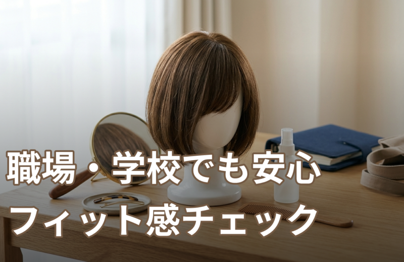 ウィッグを職場・学校につけていくのが不安なとき：場面別のフィット感・見た目チェックリスト
