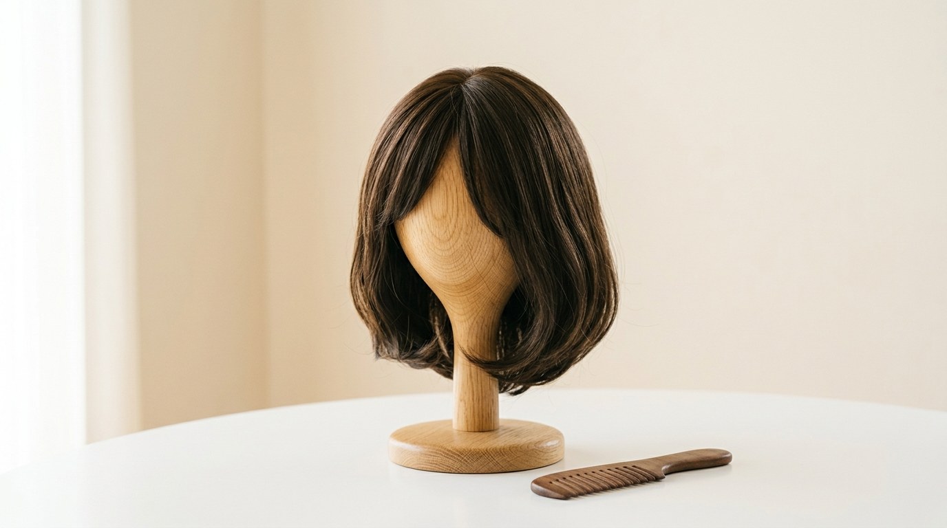 ウィッグをかぶると顔のシワが引っ張られる・引き上がる感じがする：原因とかぶり直し手順