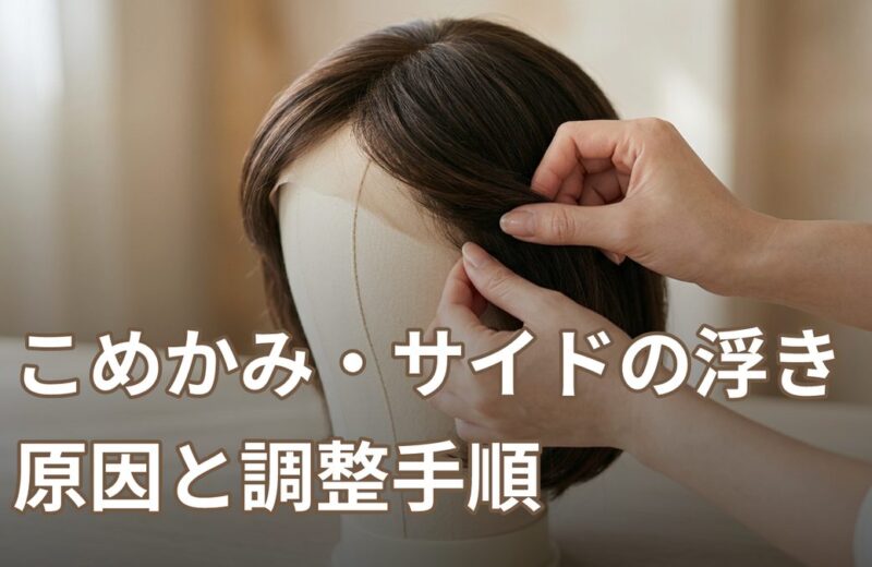 ウィッグのこめかみ・サイドが浮く原因と自分で調整する手順｜フィット感を改善する具体的な方法