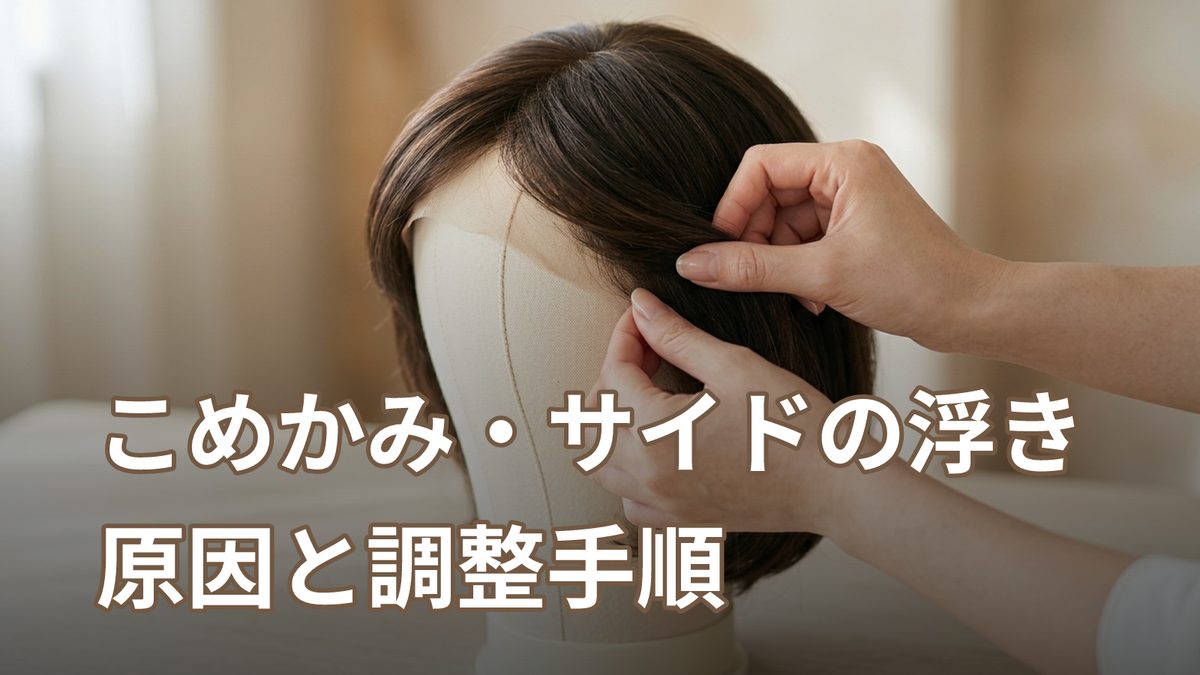 ウィッグのこめかみ・サイドが浮く原因と自分で調整する手順｜フィット感を改善する具体的な方法